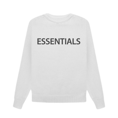 Essentials Overlapped White Sweater Essentials Overlapped White Sweater