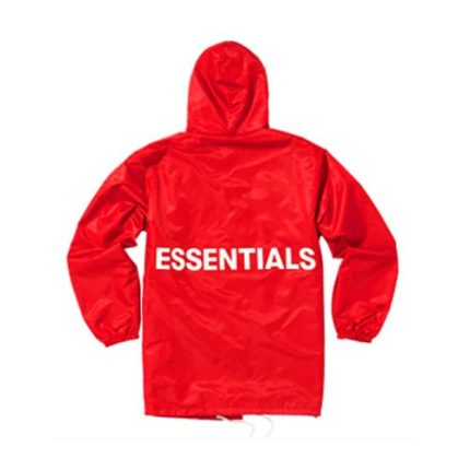 Fear of God Essentials Red Jacket Hooded