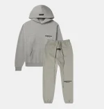 Essentials Fear of God Dark Heather Oatmeal Tracksuit