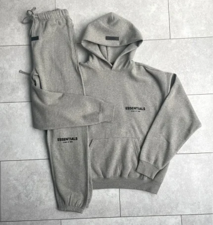 Essentials Fear of God Dark Heather Oatmeal Tracksuit