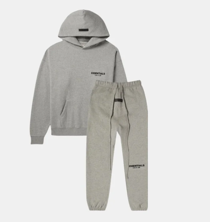 Essentials Fear of God Dark Heather Oatmeal Tracksuit Essentials Fear of God Dark Heather Oatmeal Tracksuit