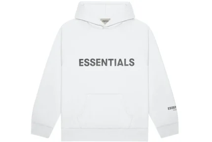 Fear of God Essentials Hoodie Applique – White Logo