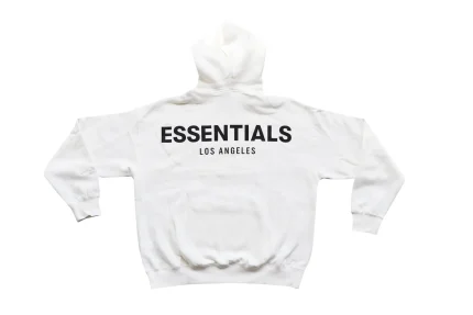 Fear Of God Essentials Los Angeles 3M Pullover White Hoodie