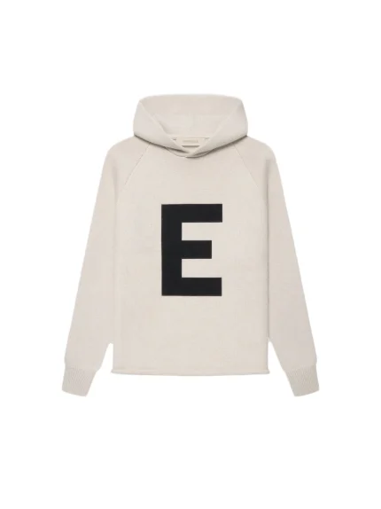 Fear Of God Essentials Kids Big E Knit Wheat Hoodie