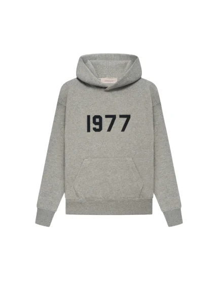 Fear Of God Essentials Kids Dark Oatmeal Hoodie